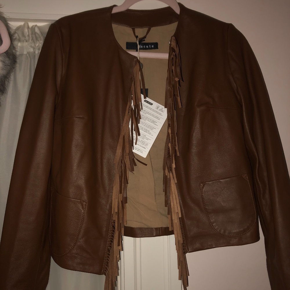 Fringe Leather Jacket